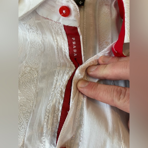 Prada Milano Large metallic thread dress shirt!! - Picture 8 of 8